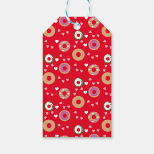 Doughnut Love Valentine's Day  Hearts  Pink Red  Gift Tags
