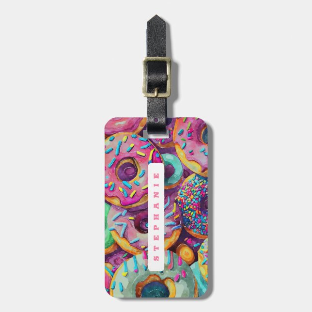 Doughnut Luggage Tags (Front Vertical)