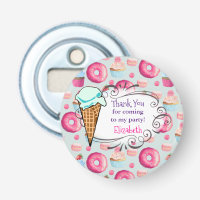 Doughnut Macaron Cupcake Birthday Favour Thank You