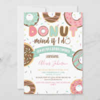 Doughnut Mind If I Do Bridal Shower Invitation