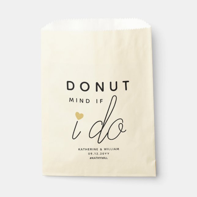 Doughnut Mind If I Do Custom Wedding Snack Favour Bag (Front)