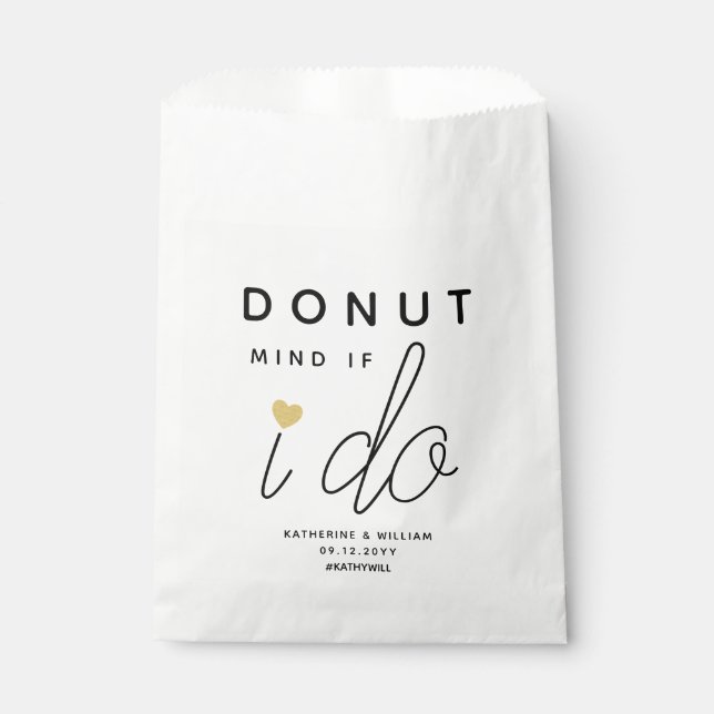Doughnut Mind If I Do Custom Wedding Snack Favour Bag (Front)