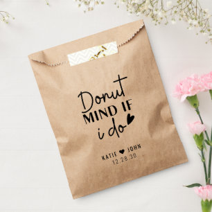 Doughnut Mind if I Do Heart Wedding Favour Bag