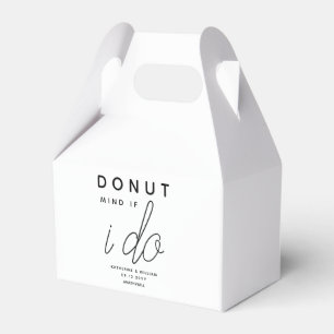 Doughnut Mind If I Do Modern Wedding Favour Box