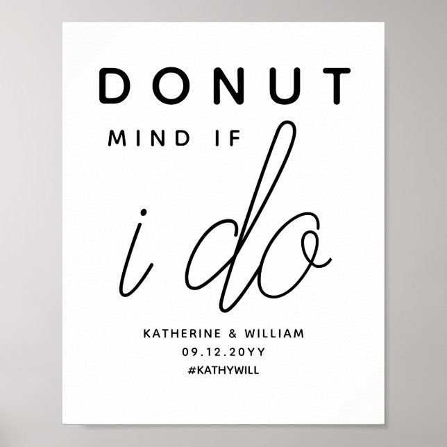 Doughnut Mind if I Do Sign for Wedding Snacks (Front)