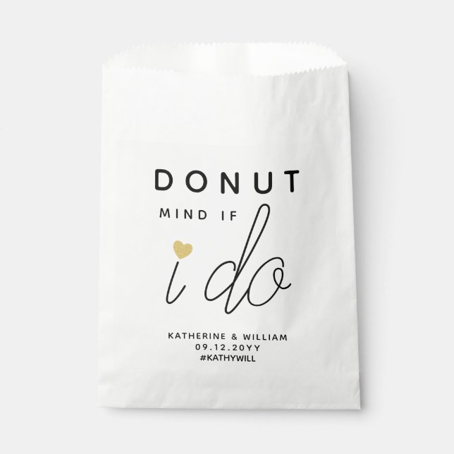 Doughnut Mind If I do Wedding Snack Favour Bag (Front)