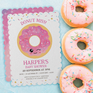 Doughnut Miss Out Baby Shower Invitation