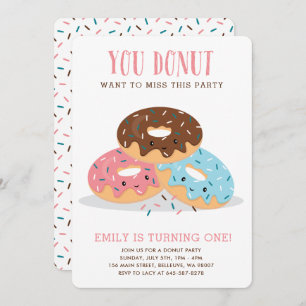 Doughnut Miss This Fun Birthday party invitation p