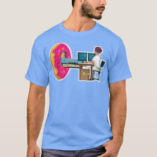 Doughnut MRI scanner for radiology technician and  T-Shirt