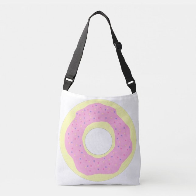 doughnut painting art crossbody bag (Front)