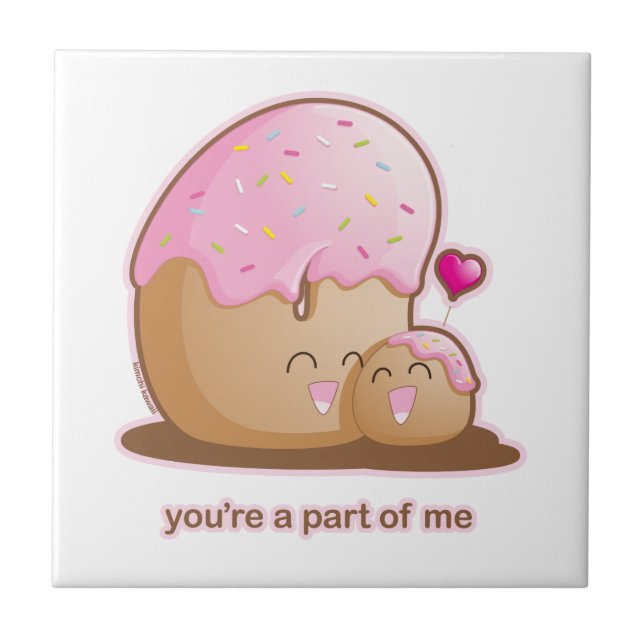 Doughnut Pair Ceramic Tile (Front)