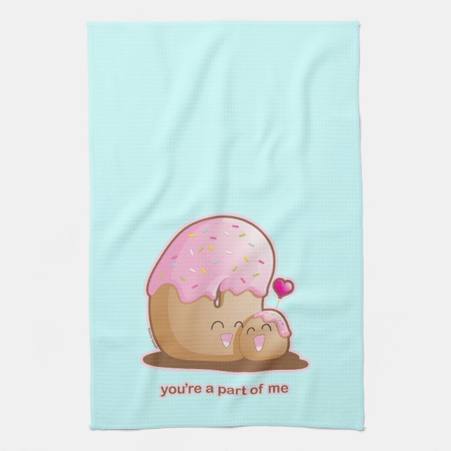 Doughnut Pair Tea Towel (Vertical)