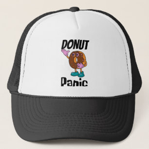 Doughnut panic doughnut trucker hat