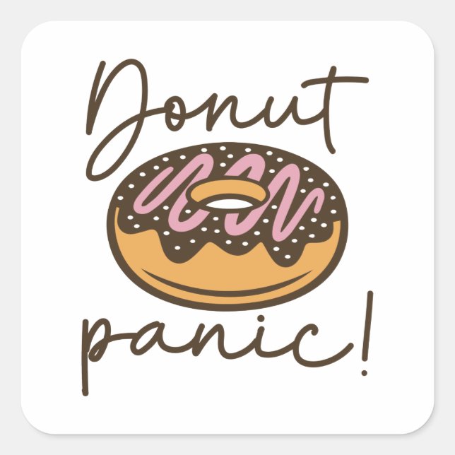 Doughnut Panic Square Sticker (Front)