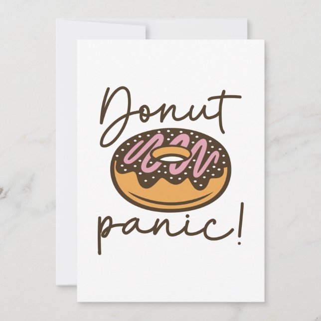 Doughnut Panic Thank You Card (Front)