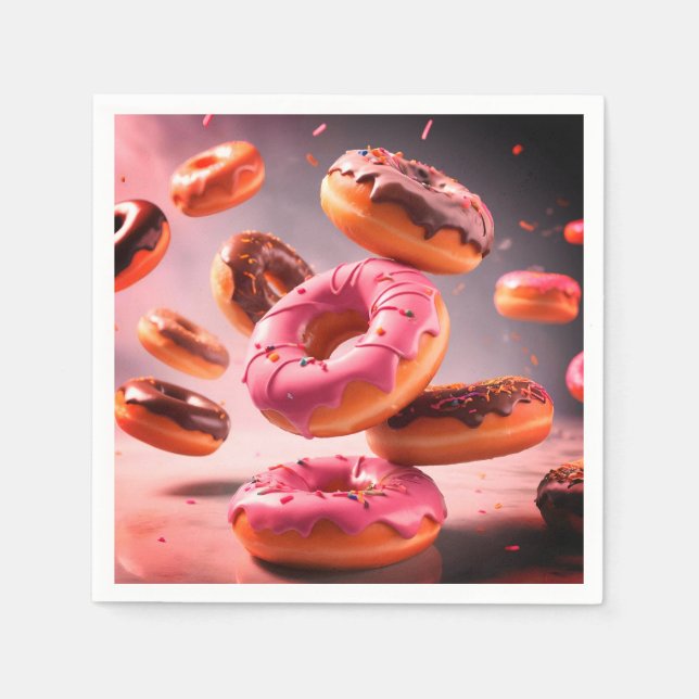 Doughnut Paper Party Napkins (Front)