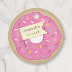 Doughnut party favour tags