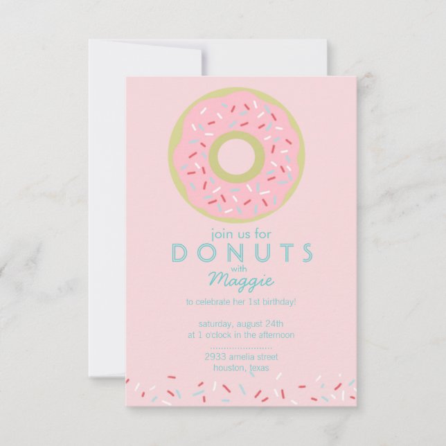 Doughnut Party Invitation (Front)