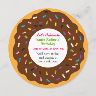 Doughnut Party Invitation
