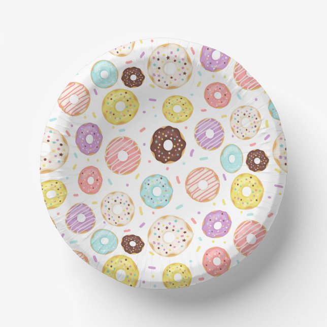 Doughnut Party Paper Bowls Paper Plate (Front)