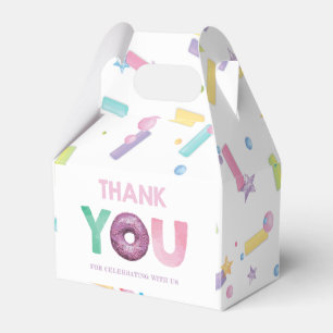 Doughnut Party personalised Thank you Favour Box