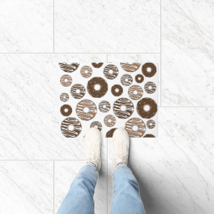 Doughnut Pattern, Chocolate Doughnuts, Caramel Dou Doormat