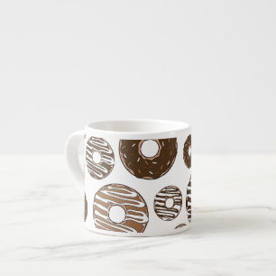 Doughnut Pattern, Chocolate Doughnuts, Caramel Dou Espresso Cup