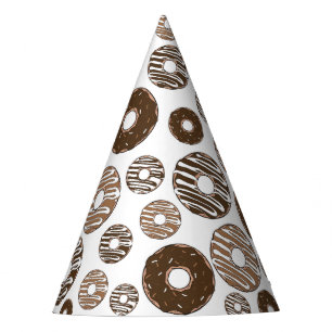 Doughnut Pattern, Chocolate Doughnuts, Caramel Dou Party Hat