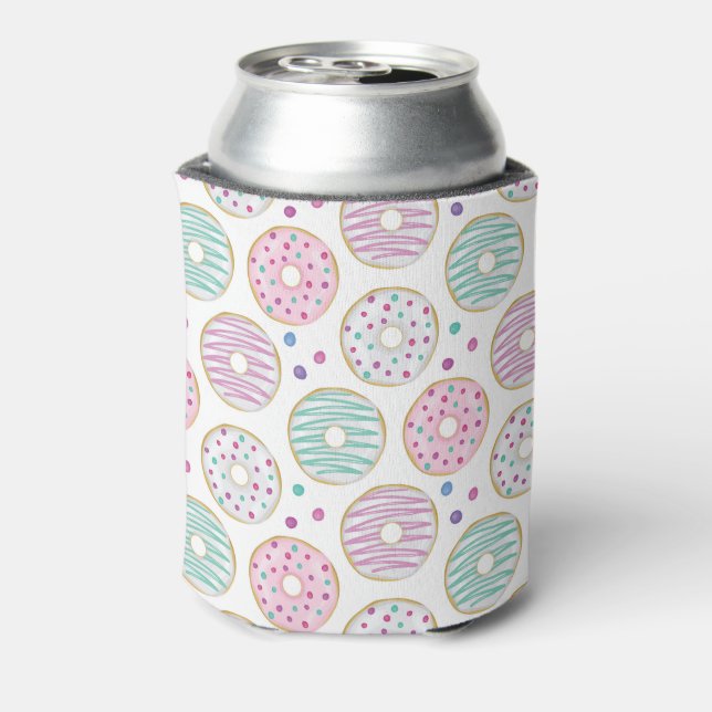 Doughnut Pattern Cute Colourful Can Cooler (Can Back)