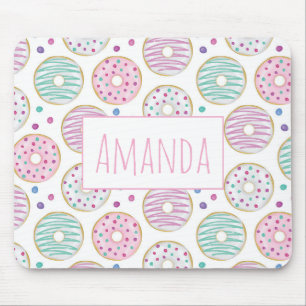 Doughnut Pattern Cute Colourful Mouse Pad