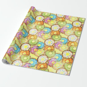 Doughnut Pattern Wrapping Paper