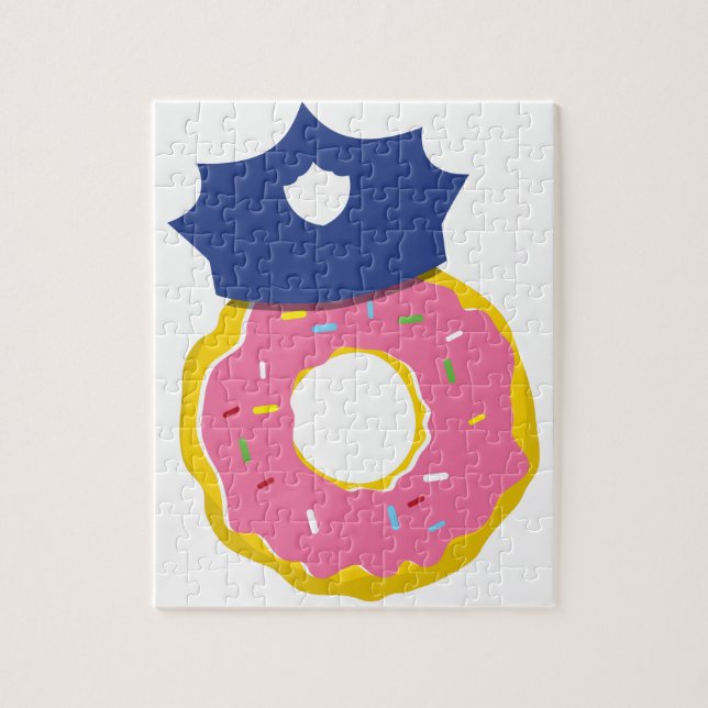 doughnut police officers hat jigsaw puzzle (Vertical)