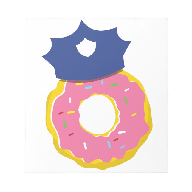 doughnut police officers hat notepad (Front)