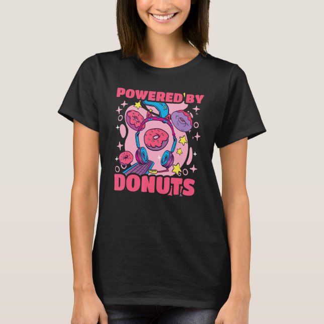 Doughnut  Powered By Doughnuts T-Shirt (Front)