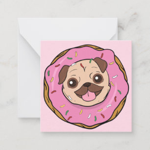 Doughnut Pug Card