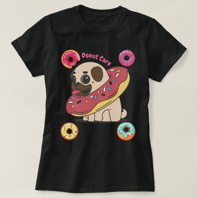 Doughnut Pug T-Shirt (Design Front)
