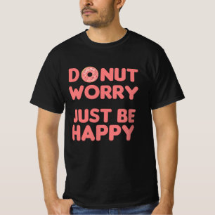 Doughnut Pun Funny Food Cheerful Pink T-Shirt
