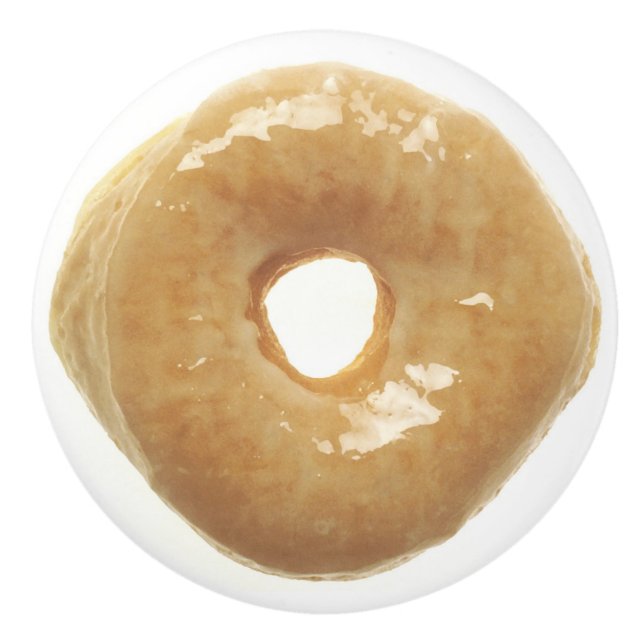 Doughnut Raised Glazed Ceramic Knob (Front)