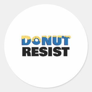 Doughnut Resist Cop Jokes Sheriff  Classic Round Sticker