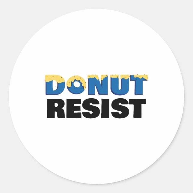 Doughnut Resist Cop Jokes Sheriff  Classic Round Sticker (Front)
