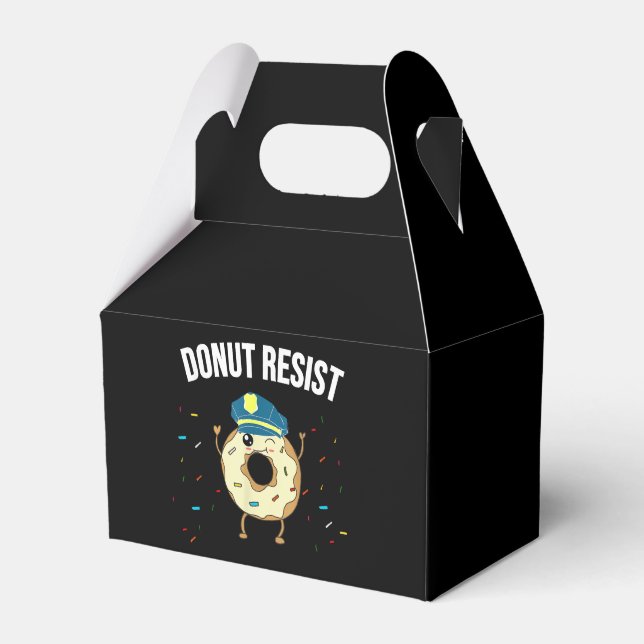 Doughnut Resist Meme Funny Police Officer Support  Favour Box (Front Side)