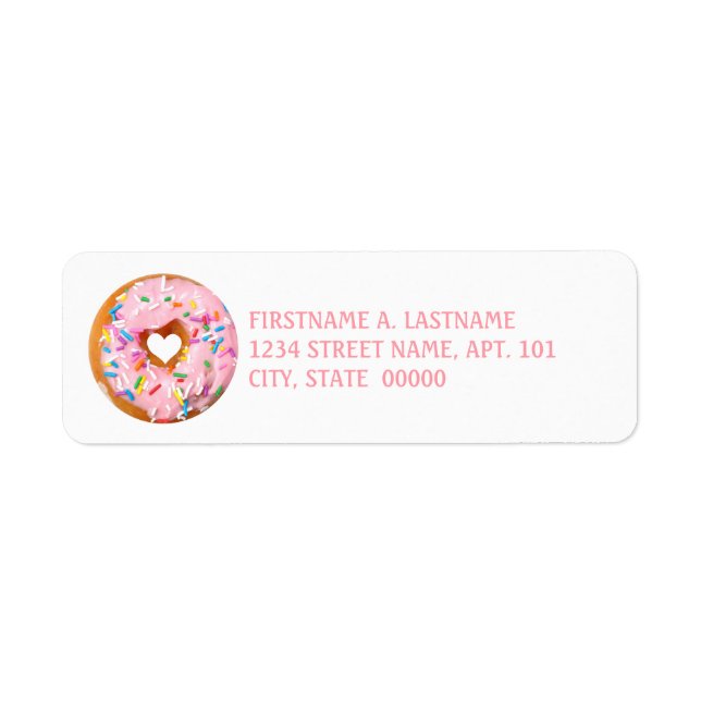 Doughnut Return Address Label (Front)