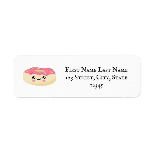 Doughnut Return Address Label (Front)
