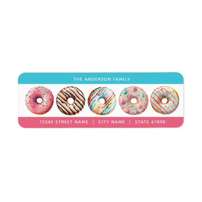 Doughnut Return Address Labels (Front)