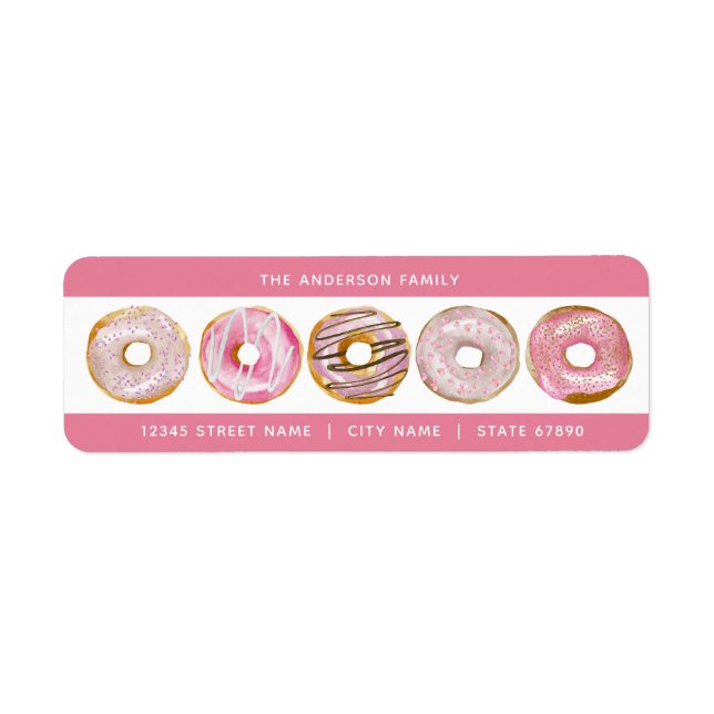 Doughnut Return Address Labels (Front)