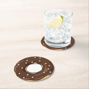 Doughnut Round Paper Coaster