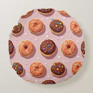Doughnut  Round Pillow