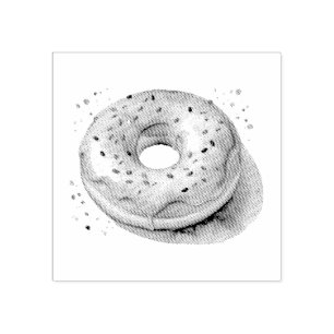 Doughnut  rubber stamp