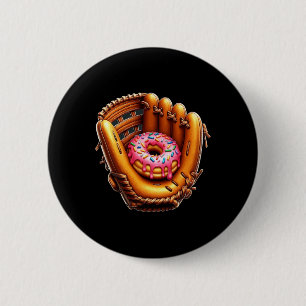 Doughnut Sell Glove Youth Sports Illustration  6 Cm Round Badge