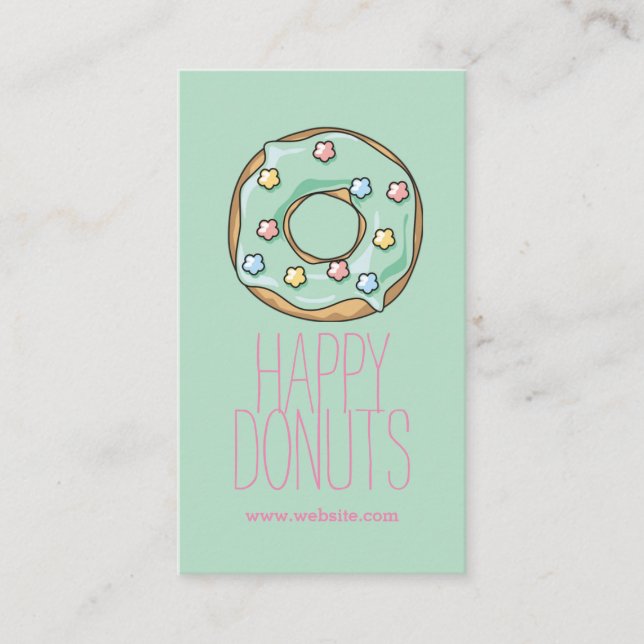 Doughnut Shop Bakery Caffe Pasty Business Card (Front)